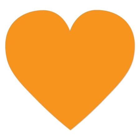 Ergomat DuraStripe Supreme 4.5in X 4.5in HEART Orange, 30PK DSV-HEART-O-KIT